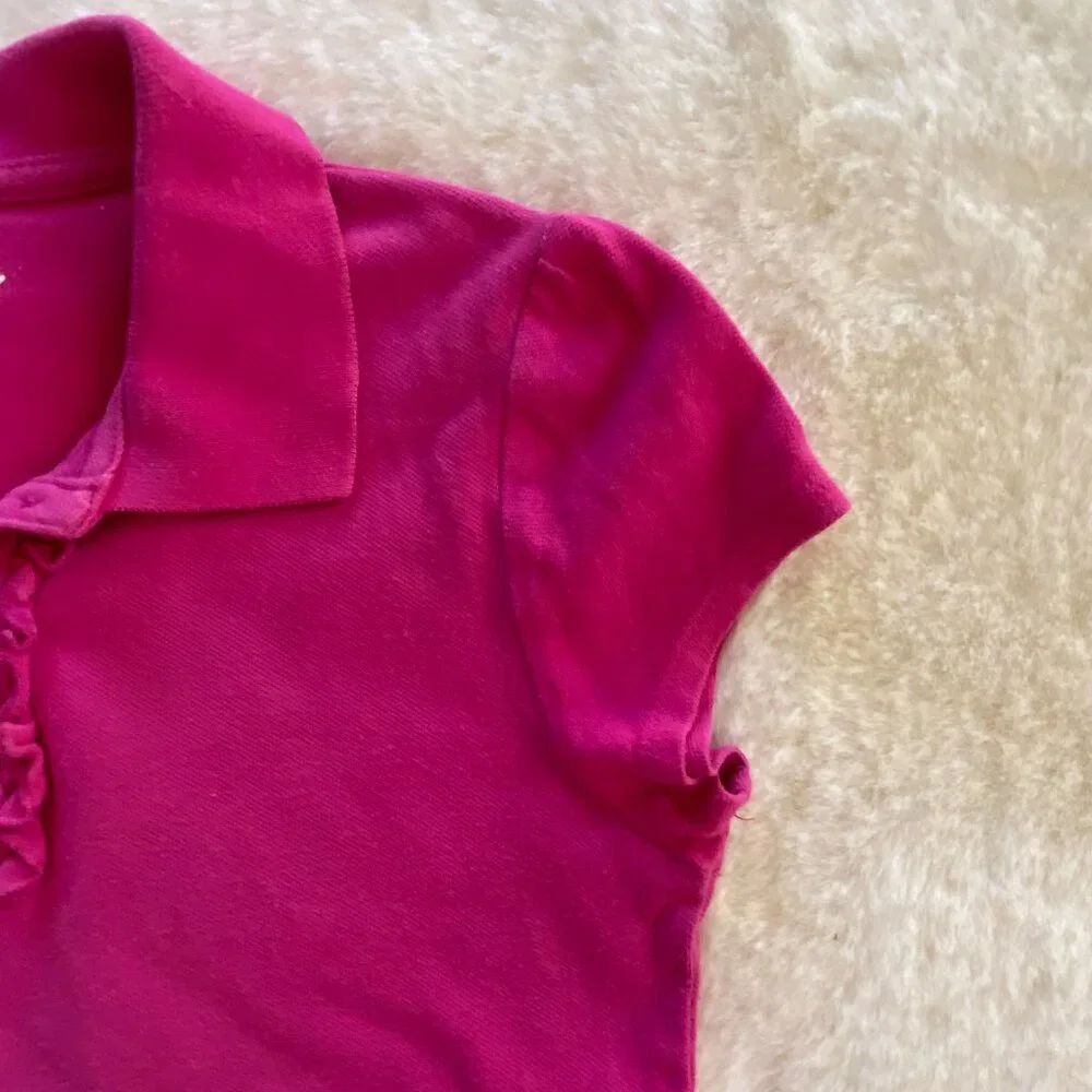 The Children's Place School Uniform Girl’s Polos Navy & Pink 2pk size 7/8
